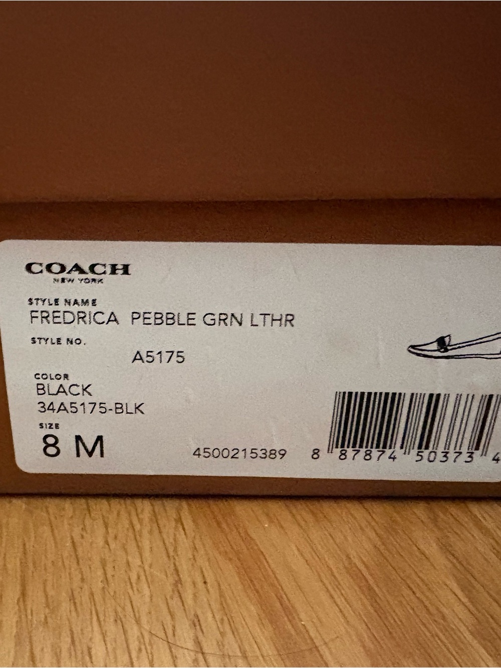 Coach Frederica Black Leather Moccasin Loafers with Silver Accent, NWT - Picture 11 of 11